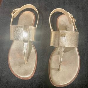 Michael Kors gold thong sandals size 8